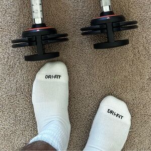 Nike Everyday Cushioned Dri-Fit Crew White Men's Socks Large 8-12